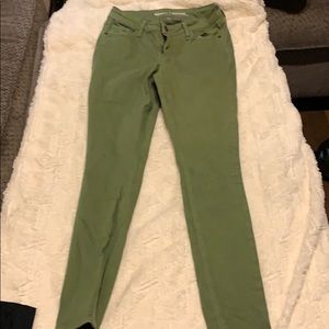 Olive green stretchy pants